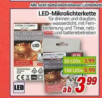 CENTERSHOP Led-mikrolichterkette Angebot