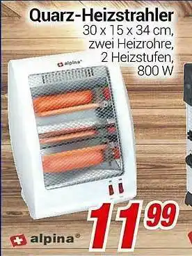 CENTERSHOP Quarz-heizstrahler Angebot