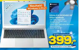 Euronics Difinity E15-MCN3450-DE Office Notebook Angebot