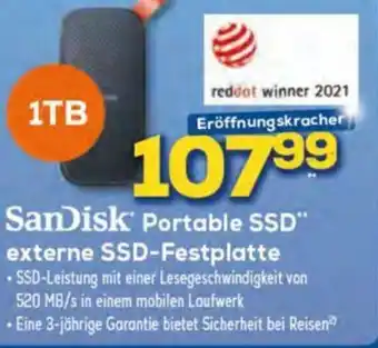 Euronics SanDisk Portable SSD externe SSD Festplatte Angebot