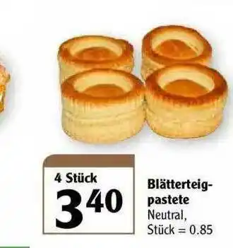 Globus Blätterteigpastete Angebot