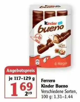 Globus Ferrero Kinder Bueno Angebot