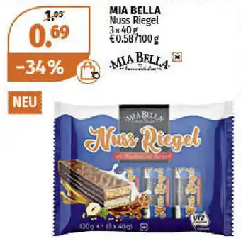 Müller Mia Bella Nuss Riegel 3x40g Angebot