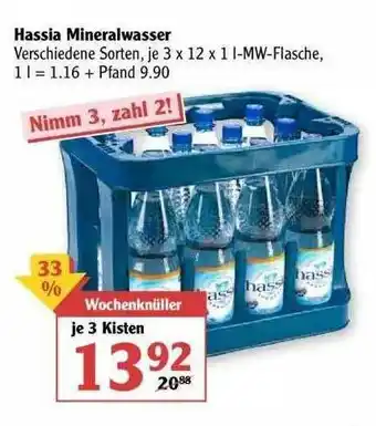 Globus Hassia Mineralwasser Angebot