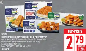 Edeka Frosta Fischgerichte oder Vegane Fisch-Alternativen Angebot