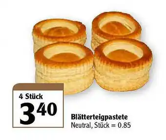 Globus Blätterteigpastete Angebot