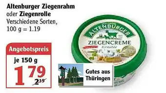 Globus Altenburger Ziegenrahm Oder Ziegenrolle Angebot