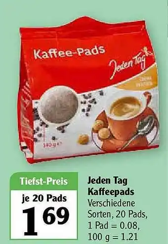 Globus Jeden Tag Kaffeepads Angebot