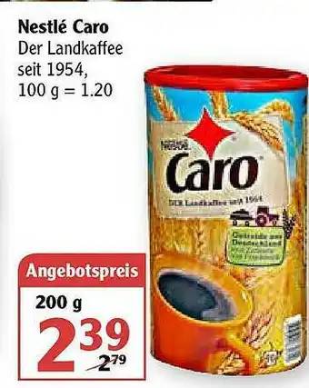 Globus Nestlé Caro Angebot