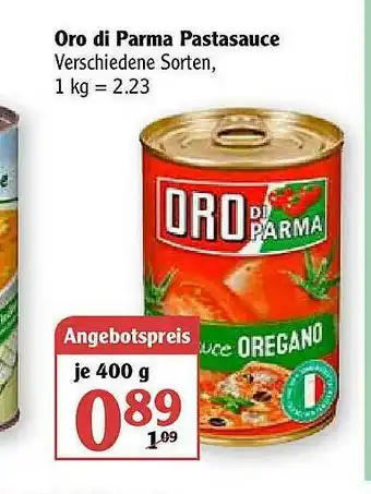 Globus Oro Di Parma Pastasauce Angebot