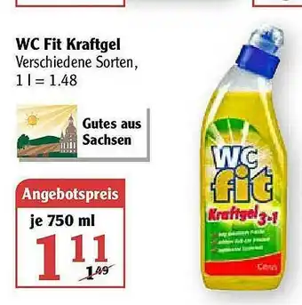 Globus Wc Fit Kraftgel Angebot