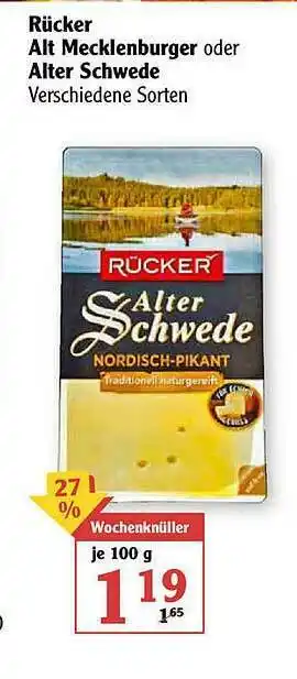 Globus Rücker Alt Mecklenburger Oder Alter Schwede Angebot