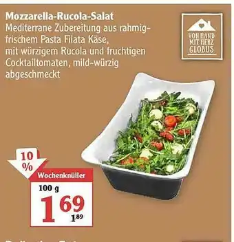 Globus Mozzarella-rucola-salat Angebot