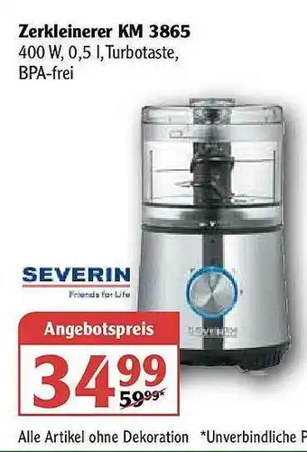 Globus Severin Zerkleinerer Km3865 Angebot