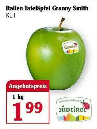 Globus Italien Tafeläpfel Granny Smith Angebot