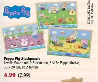 Globus Peppa Pig Steckpuzzle Angebot