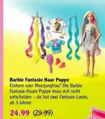 Globus Barbie Fantasie Haar Puppe Angebot