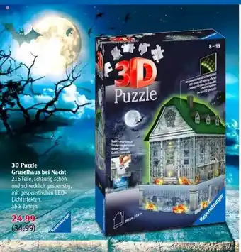 Globus 3d Puzzle Gruselhaus Bei Nacht Angebot