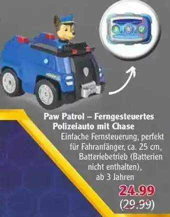 Globus Paw Patrol - Ferngesteuertes Polizeiauto Mit Chase Angebot