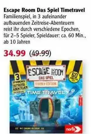 Globus Escape Room Das Spiel Timetravel Angebot