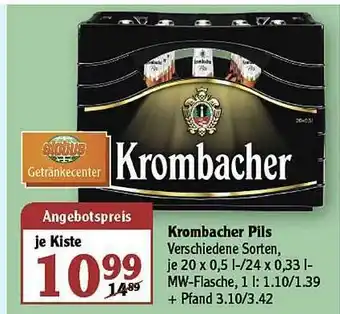 Globus Krombacher Pils Angebot