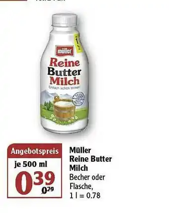 Globus Müller Reine Butter Milch Angebot