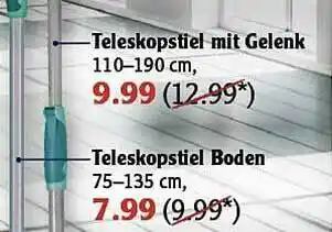 Globus Teleskopstiel Mit Gelenk Teleskopstiel Boden Angebot