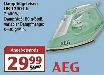 Globus Dampfbügeleisen Db 1740 Lg Aeg Angebot