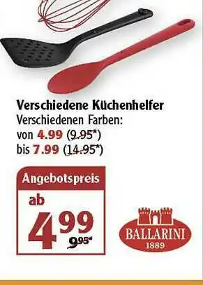 Globus Verschiedene Küchenhelfer Ballarini 1889 Angebot