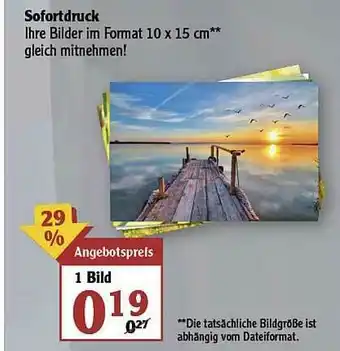 Globus Sofortdruck Angebot