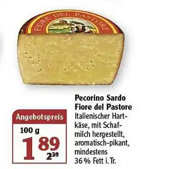 Globus Pecorino Sardo Fiore Del Pastore Angebot