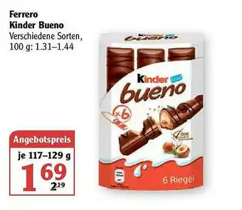 Globus Ferrero Kinder Bueno Angebot