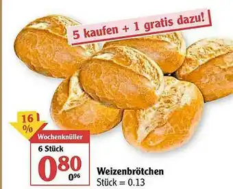 Globus Weizenbrötchen Angebot