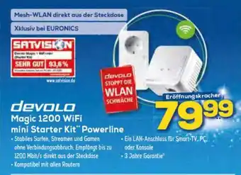 Euronics Devolo Magic 1200 WiFi mini Starter Kit Powerline Angebot