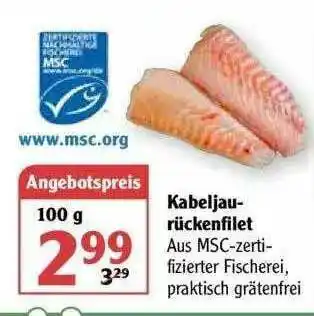 Globus Kabeljau-rückenfilet Angebot