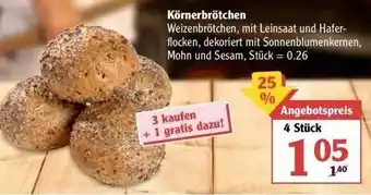 Globus Körnerbrötchen 3 Kaufen + 1 Gratis Dazu! Angebot