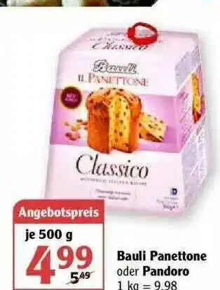 Globus Bauli Panettone Oder Pandoro Angebot