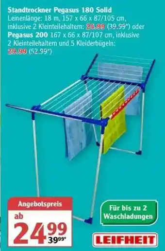 Globus Standtrockner Pegasus 180 Solid Leifheit Angebot