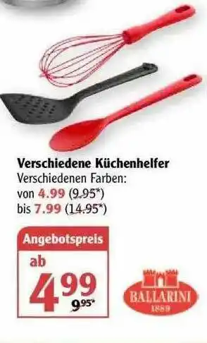 Globus Verschiedene Küchenhelfer Ballarini 1889 Angebot