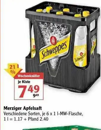 Globus Merziger Apfelsaft Angebot