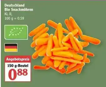 Globus Deutschland Bio Snackmöhren Angebot