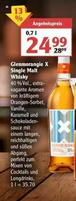 Globus Glemmorangie X Single Malt Whisky Angebot