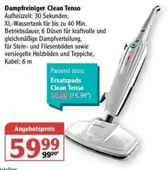 Globus Dampfreiniger Clean Tenso Angebot