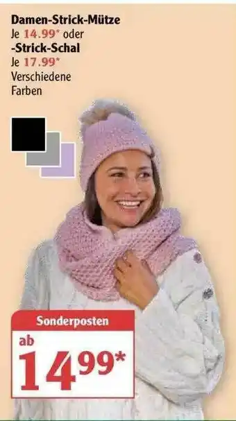 Globus Damen-strick-mütze Oder Strick-schal Angebot