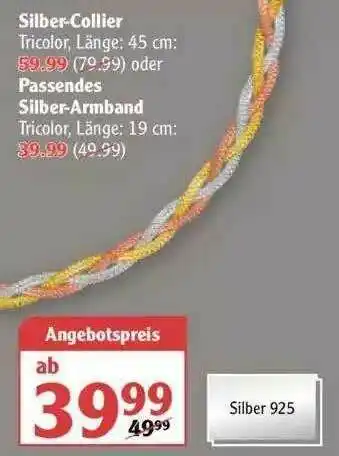 Globus Silber-collier Angebot