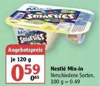 Globus Neslté Mix-in Angebot