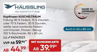 Galeria HÄUSSLING Kopfkissen KUSCHELTRAUM Angebot