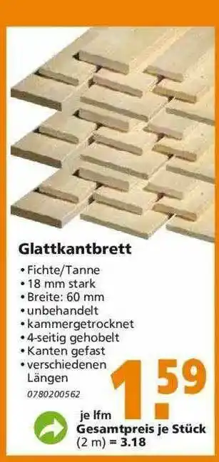 Globus Baumarkt Glattkantbrett Angebot