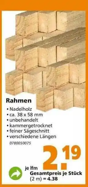 Globus Baumarkt Rahmen Angebot