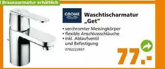 Globus Baumarkt Grohe Waschtischarmatur „get” Angebot